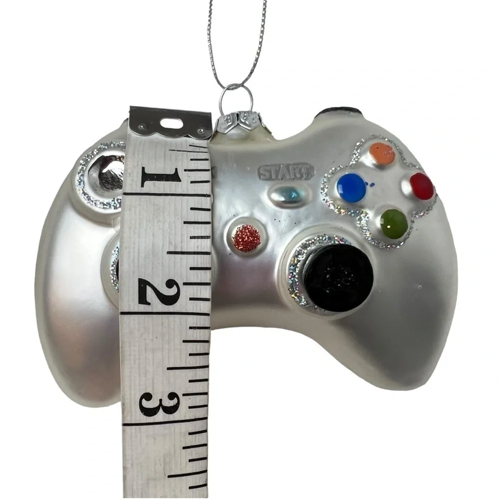 Retro Ornament Gamer Controller Video Game - Blown Glass Glitter Christmas Decor
